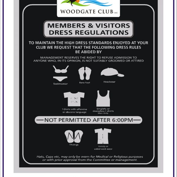 Club Dress Regulation Signs